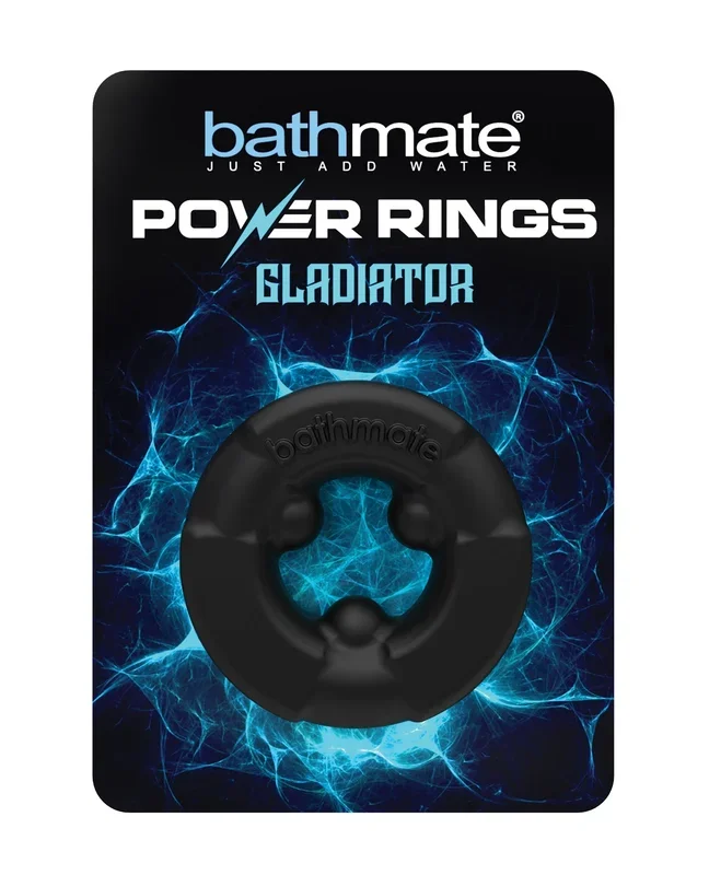 Bathmate Gladiator Black Cock Ring Elastomax TPR Performance Ring