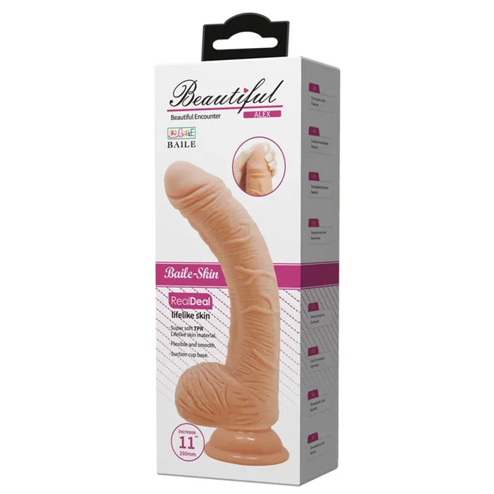 Beautiful Encounter Alex 11” G-Spot Curved with Suction Base Dildo
