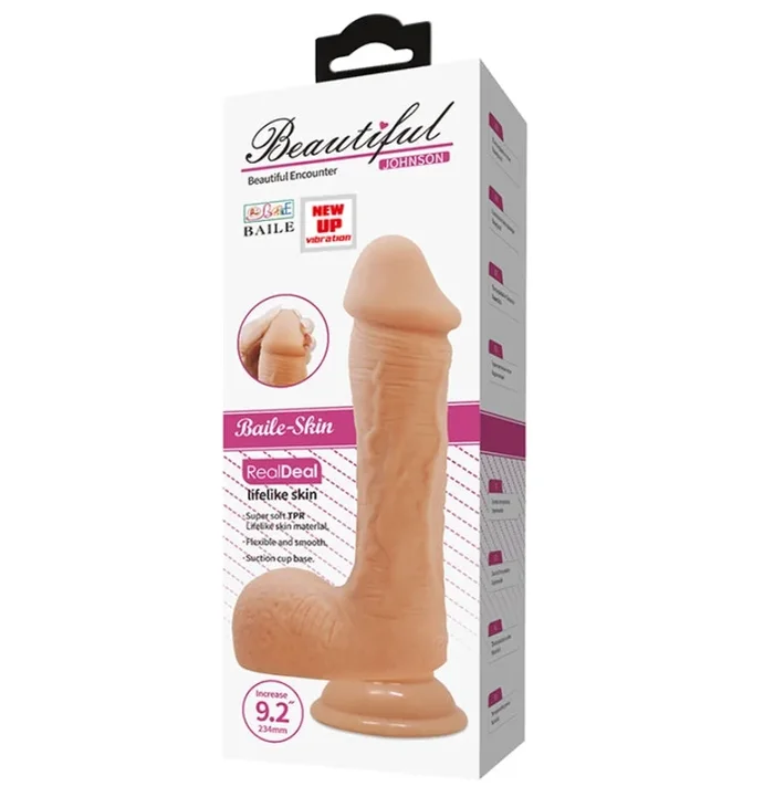 Beautiful Encounter Vibrating Johnson 9.2″ with Suction Base Dildo