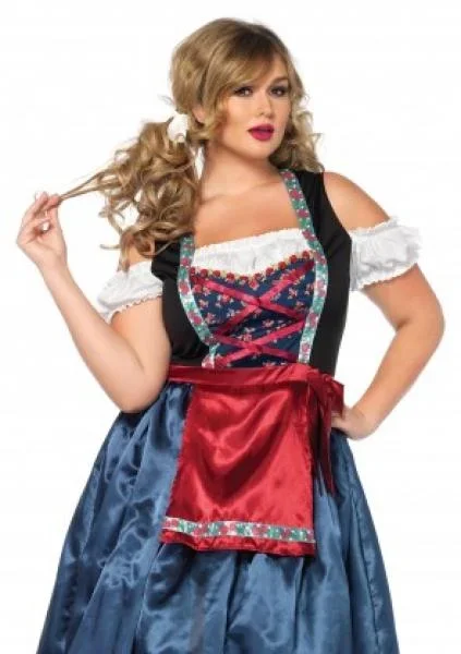 Beerfest Beauty Tea Length Costume – Multicolor – 3X/4X