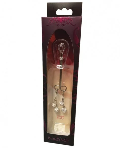 Bijoux de Nip Clit Clamp Double Loop w/Large Sparkle Ball