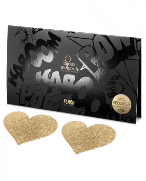 Bijoux Indiscrets Flash Heart Pastie – Gold