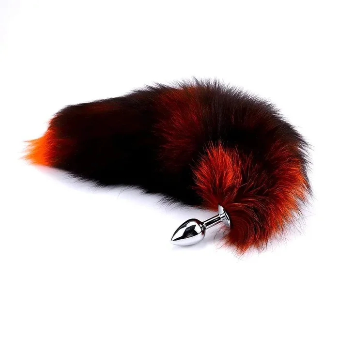 Black & Orange Fox Tail 16″