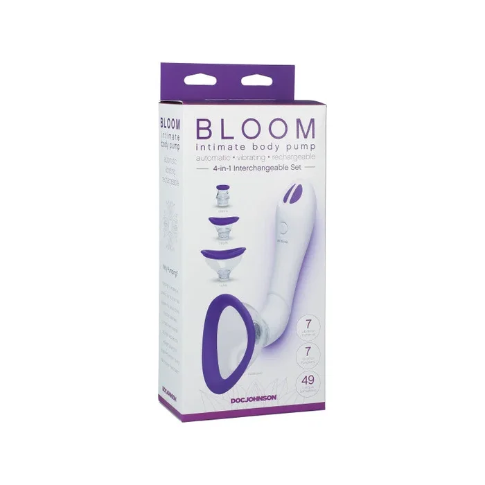Bloom – Intimate Body Pump – Automatic – Vibrating – Rechargeable Purple/White | Pussy Pump
