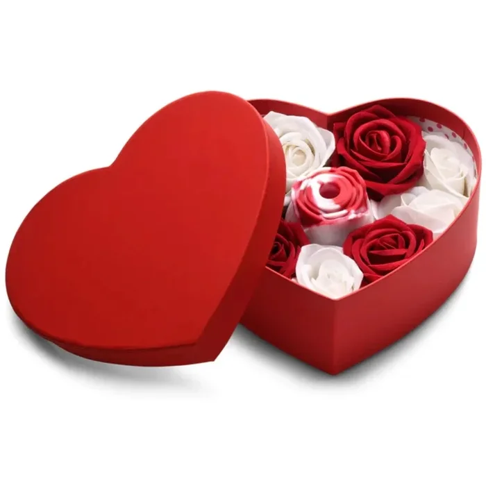 Bloomgasm The Rose Lover’s Gift Box White Red Swirl