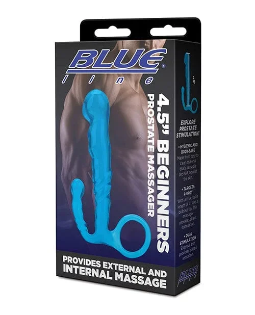 Blue Line C & B 4.5″ Beginners Prostate Massager – Jelly Blue