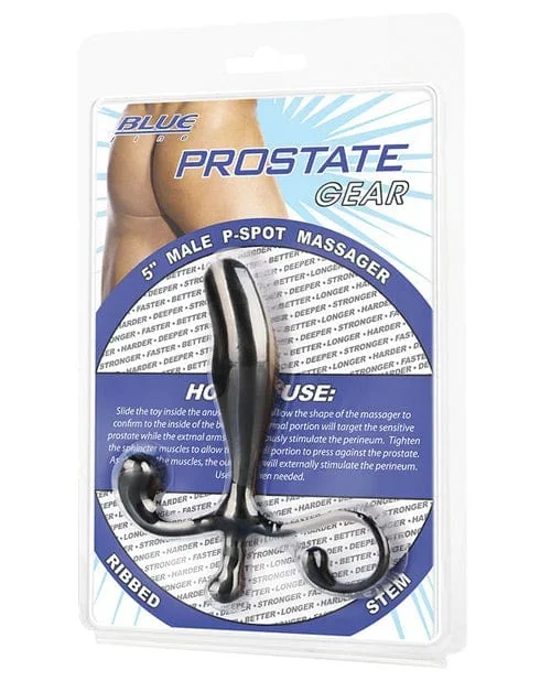 Blue Line C&B 5″ Male P-Spot Massager – Black