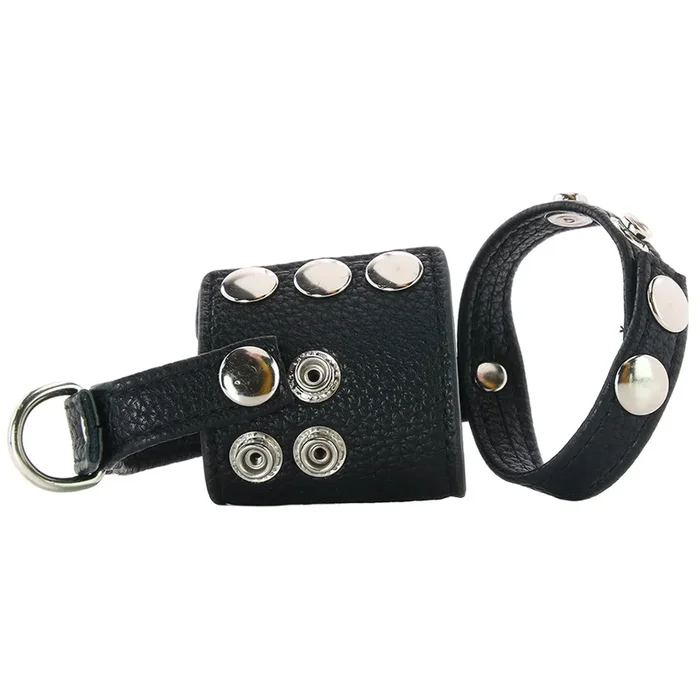 Blue Line Cock Ring with 2 Inch Ball Stretcher & Weight Rin