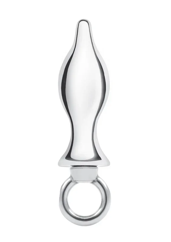 Blue Line Metal Tapered Butt Plug with Loop Hardware 2.5in – Stainless