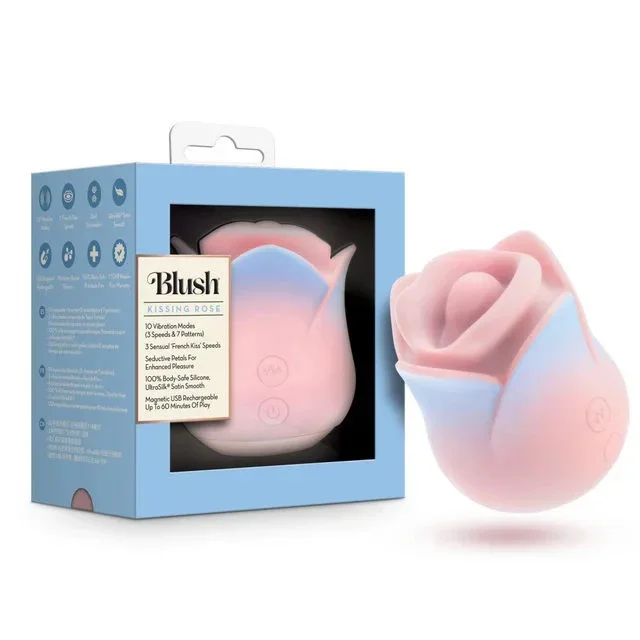 Blush Collection Kissing Rose Pink Clitoral Vibrator with Modes