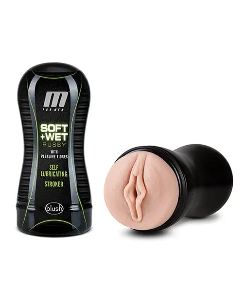 Blush M For Men Soft And Wet Pussy With Pleasure Ridges Self Lubricating Stroker – Vanilla