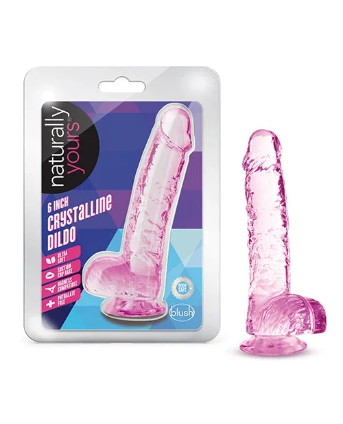 Blush Naturally Yours 6″ Crystalline Dildo – Rose