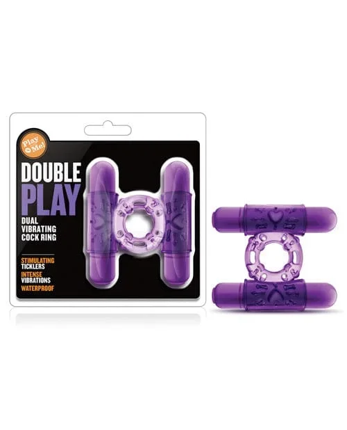 Blush Play With Me Double Play Dual Vibrating Cockring – Purple