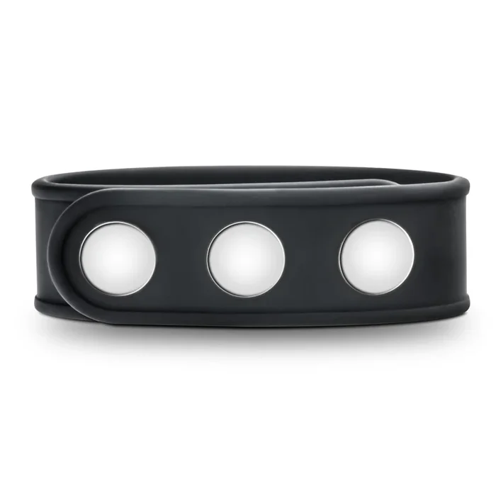 Blush Silicone Adjustable 3-Snap Cock Strap Black Ring