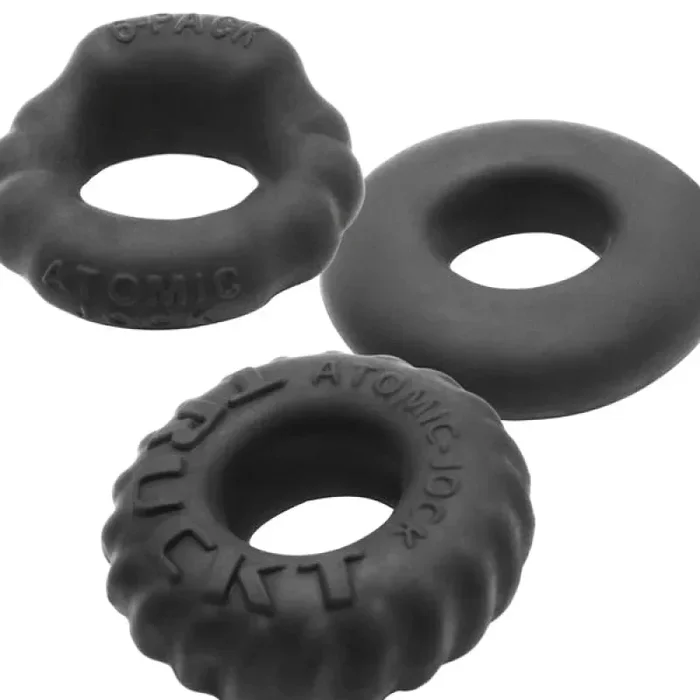 Bonemark 3-Pack Boner Cockring Kit – Black