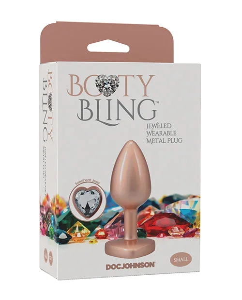 Booty Bling Jeweled Metal Plug Small Gold Anal Toy