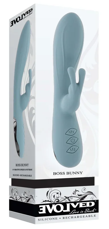 Boss Bunny Rabbit Vibrator Blue