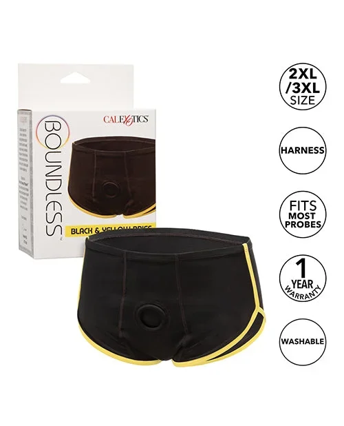 Boundless Boxer Brief – Black/Yellow 2XL/3XL