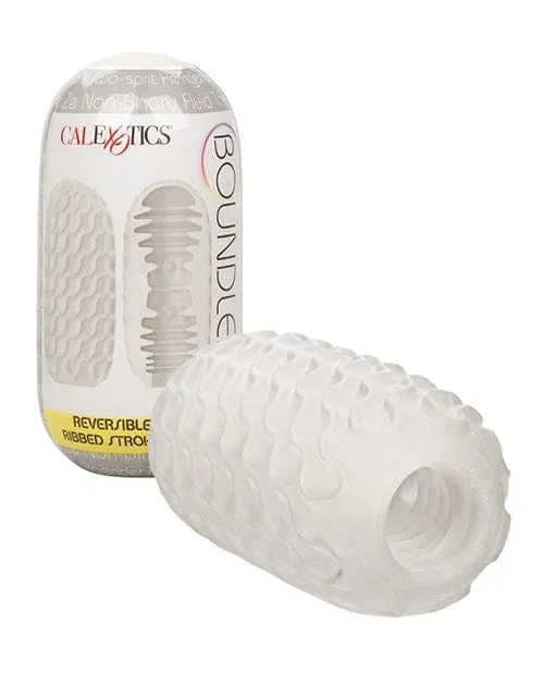 Boundless Reversible Ribbed Stroker – White