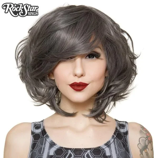 Boy Cut Short Shag Wig – Pewter