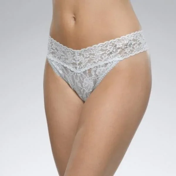 Bride Lace Original Rise Thong – Powder Blue – One Size