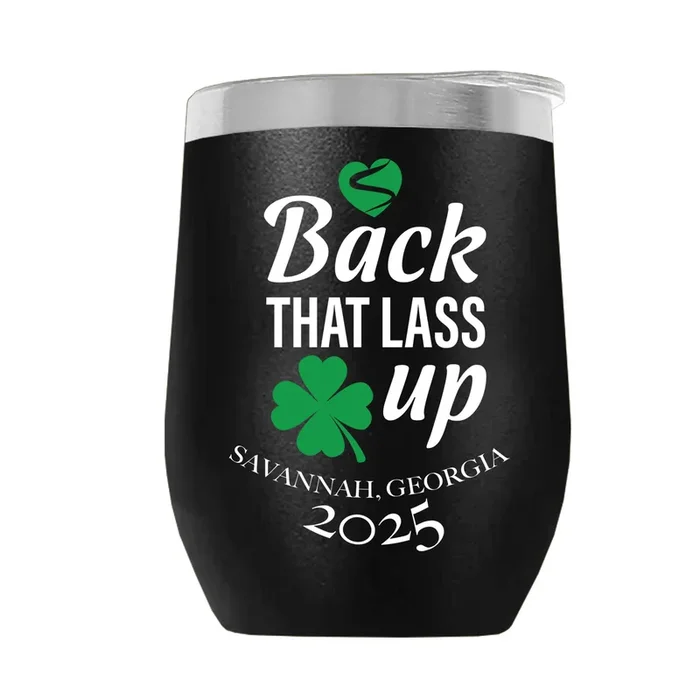 BTLU001-2025 12oz WINE TUMBLER – BLACK