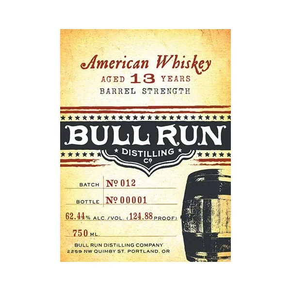 Bull Run Barrel Strength American Whiskey