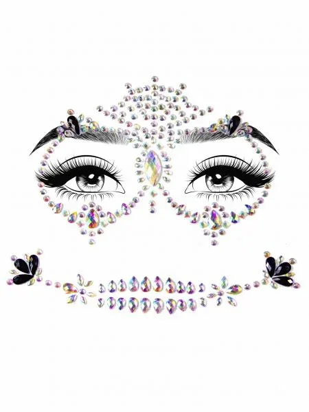 Calavera Skeleton Face Jewels Sticker