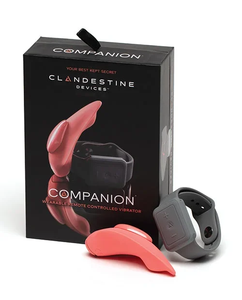 Clandestine Devices Companion Panty Vibe w/Wearable Remote – Coral
