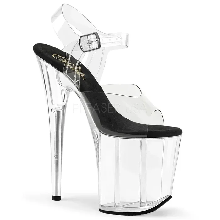 Clear Strap Clear Heel 8″ Stiletto