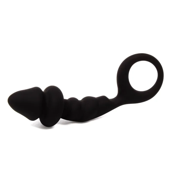 Cloud 9 Curved Silicone Black Waterproof Prostate Plug