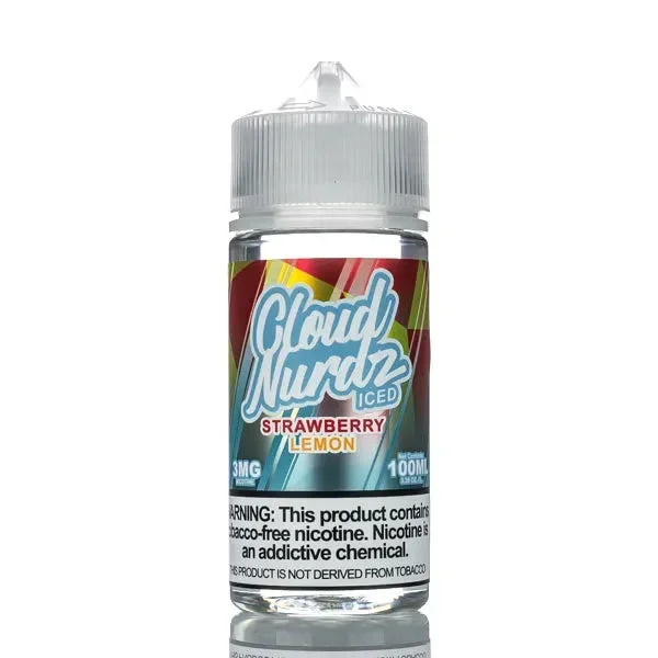 Cloud Nurdz E-Liquid – Strawberry Lemon Iced – 100ml