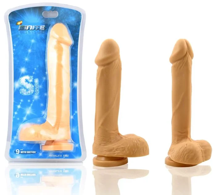 Cock with Balls 9 inches Flesh with Suction Cup