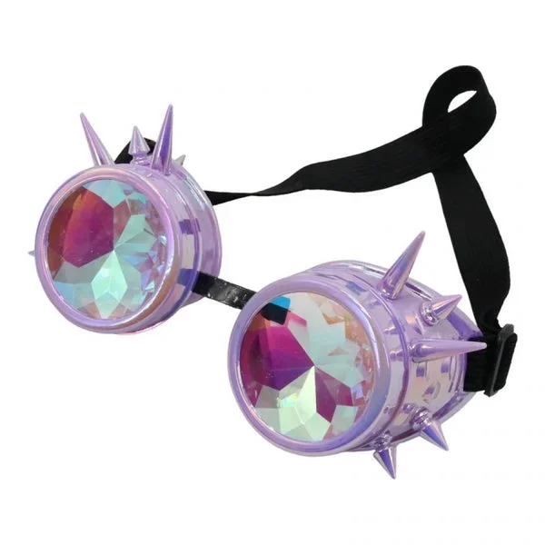 Colorful Kaleidoscope Spike Goggles – Purple