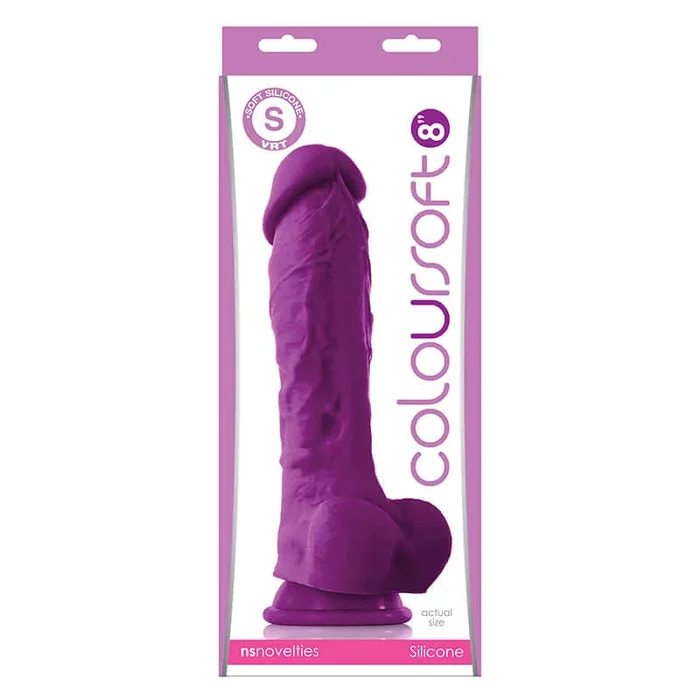 Colour Soft 8 inches Dildo in Purple: Softness Meets Realism