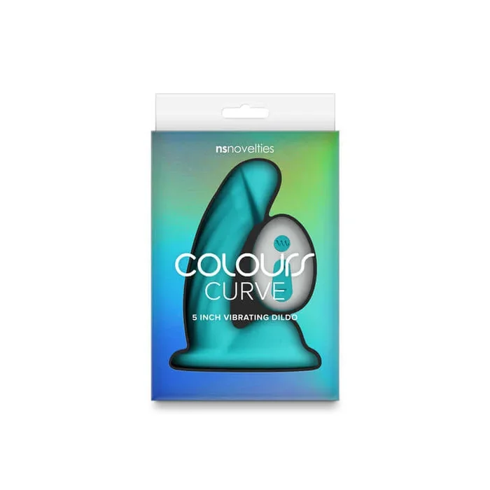 Colours Curve Vibrating 5 inch Dildo Teal