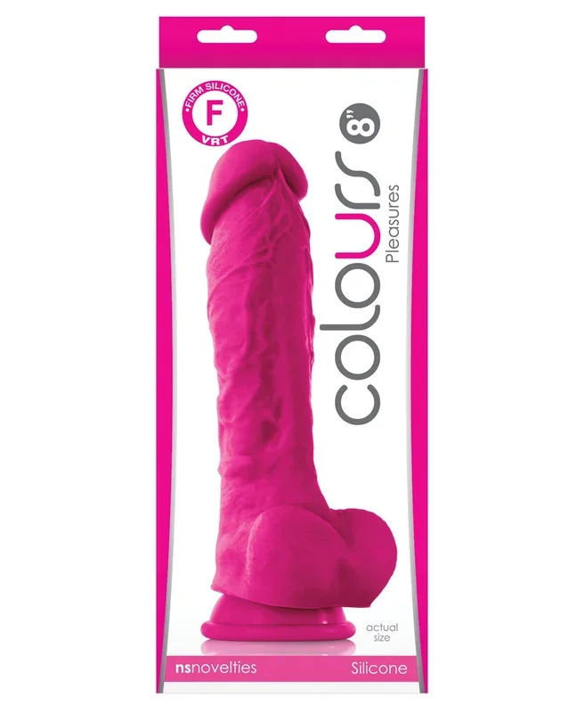 Colours Pleasures 8″ Dildo w/Suction Cup – Pink