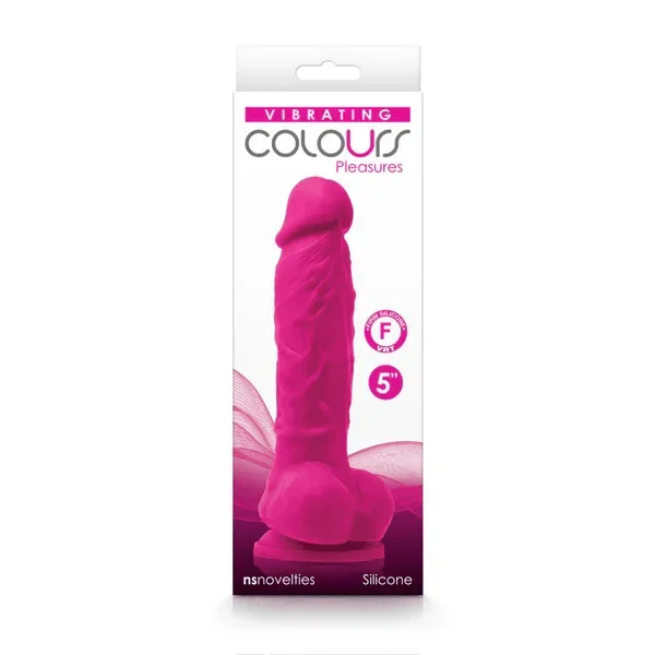 Colours Pleasures Vibrating 5 inch Dildo Pink