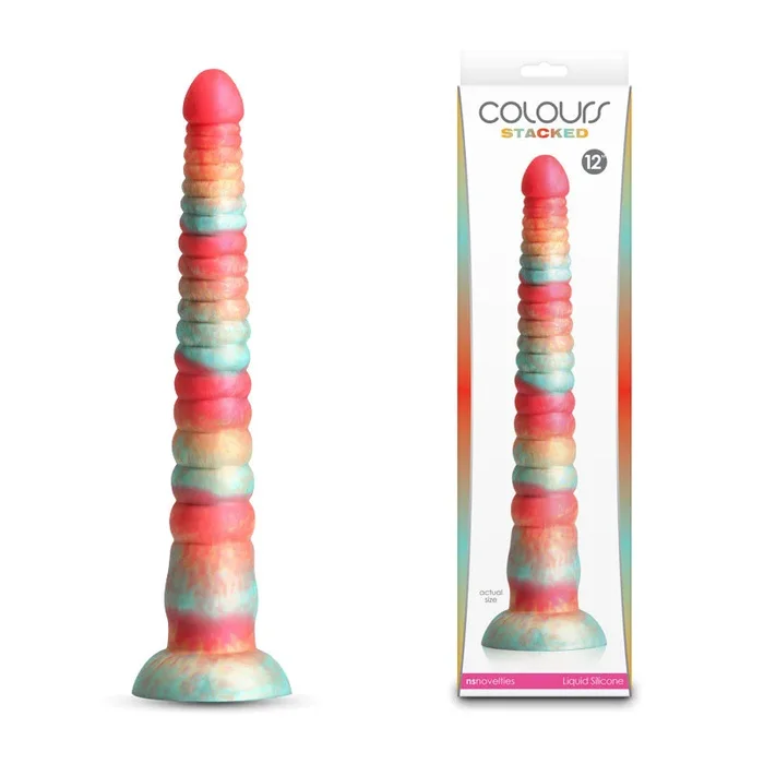 Colours Stacked – 12” Dildo – Red/Gold – Red/Gold 30.6 cm Fantasy Dildo