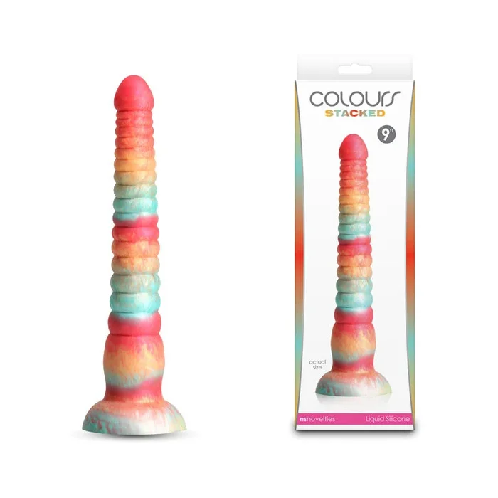 Colours Stacked – 9” Dildo – Red/Gold – Red/Gold 23 cm Fantasy Dildo