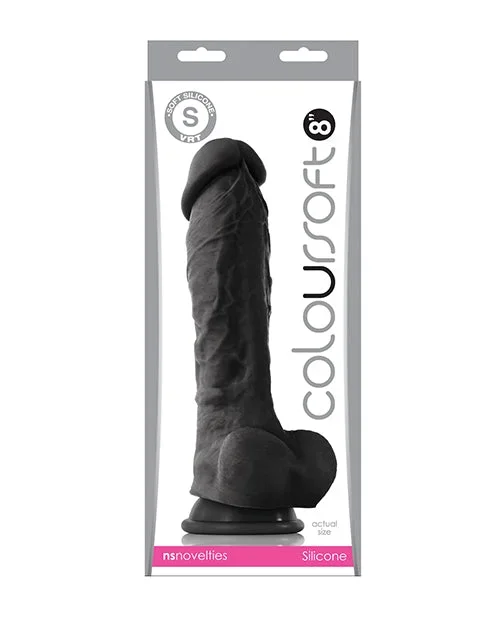 ColourSoft 8″ Soft Dildo – Black