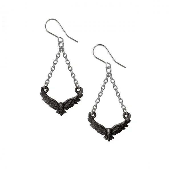 Conspiracy Dropper Earrings – Black