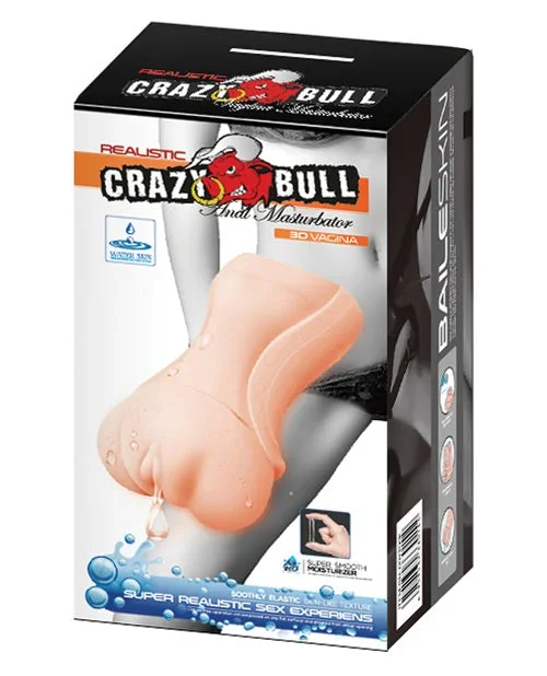 Crazy Bull No Lube Realistic Vagina Masturbator Sleeve – Ivory