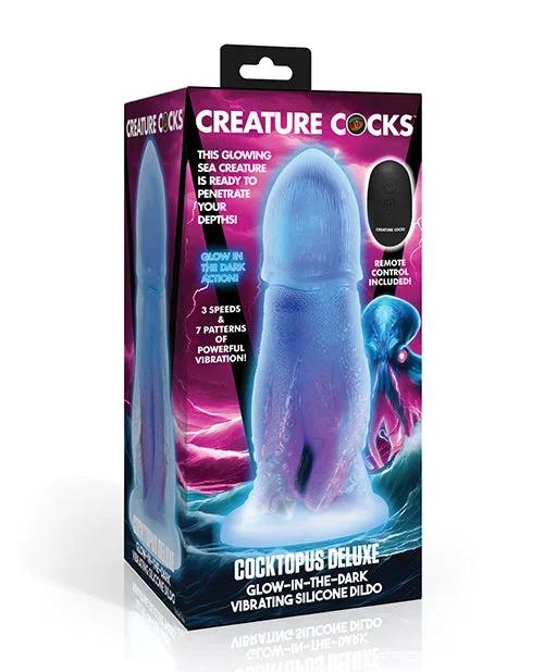 Creature Cocks – Cocktopus Deluxe Glow-in-the-Dark Vibrating Silicone Dildo