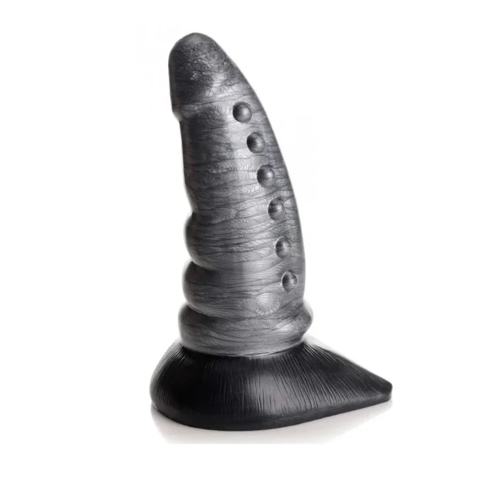 Creature Cocks Beastly Tapered Bumpy Silicone Dildo Silver