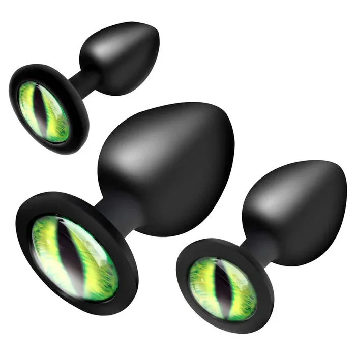 Creature Cocks Creature Eyes Green Eye Silicone Butt Plug Set