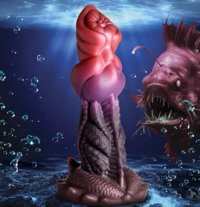 CREATURE COCKS Deep Diver Silicone Dildo – Ribbed Fantasy Design, Suction Cup Base