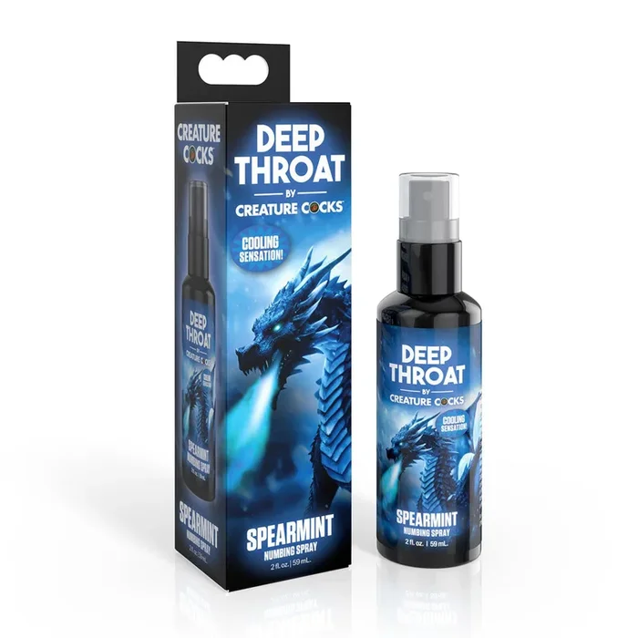 Creature Cocks Deep Throat Spray – Spearmint – Spearmint Flavoured Numbing Spray – 59 ml Spray