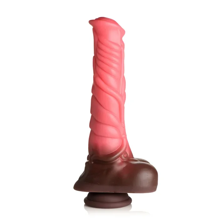 Creature Cocks Deluxe Centaur Thrusting & Vibrating Silicone Dildo Red