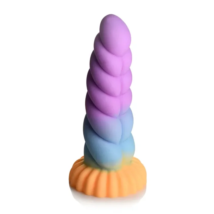 Creature Cocks Mystique Silicone Unicorn Dildo Purple Blue Orange